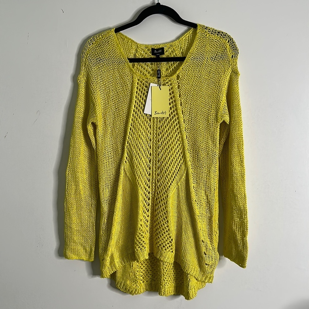 Bardot neon yellow size small new